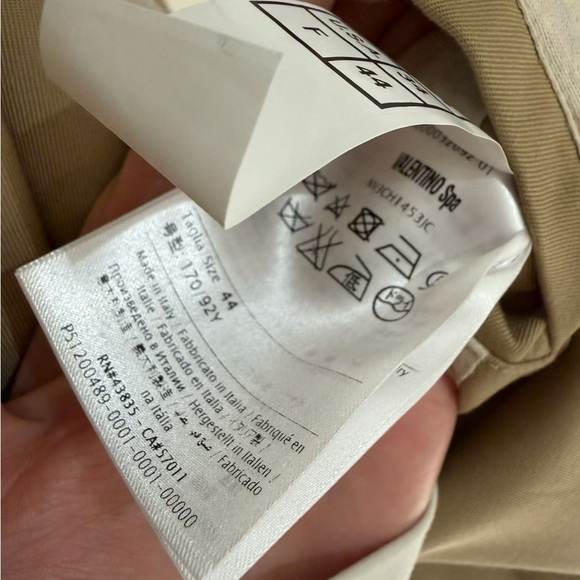 🚩steal authentic Valentino Beige Trench Coat with Stud Accents - Picture 7 of 9